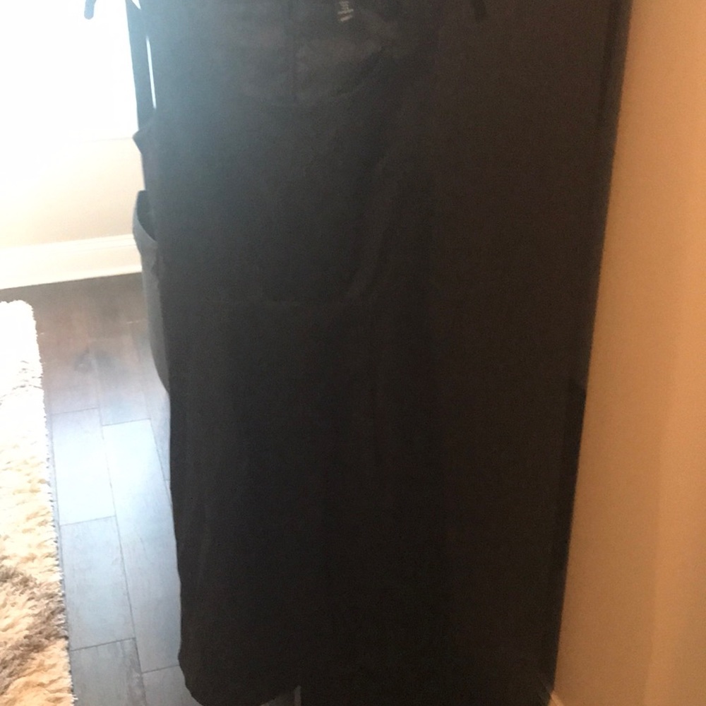 Shiny black work dress